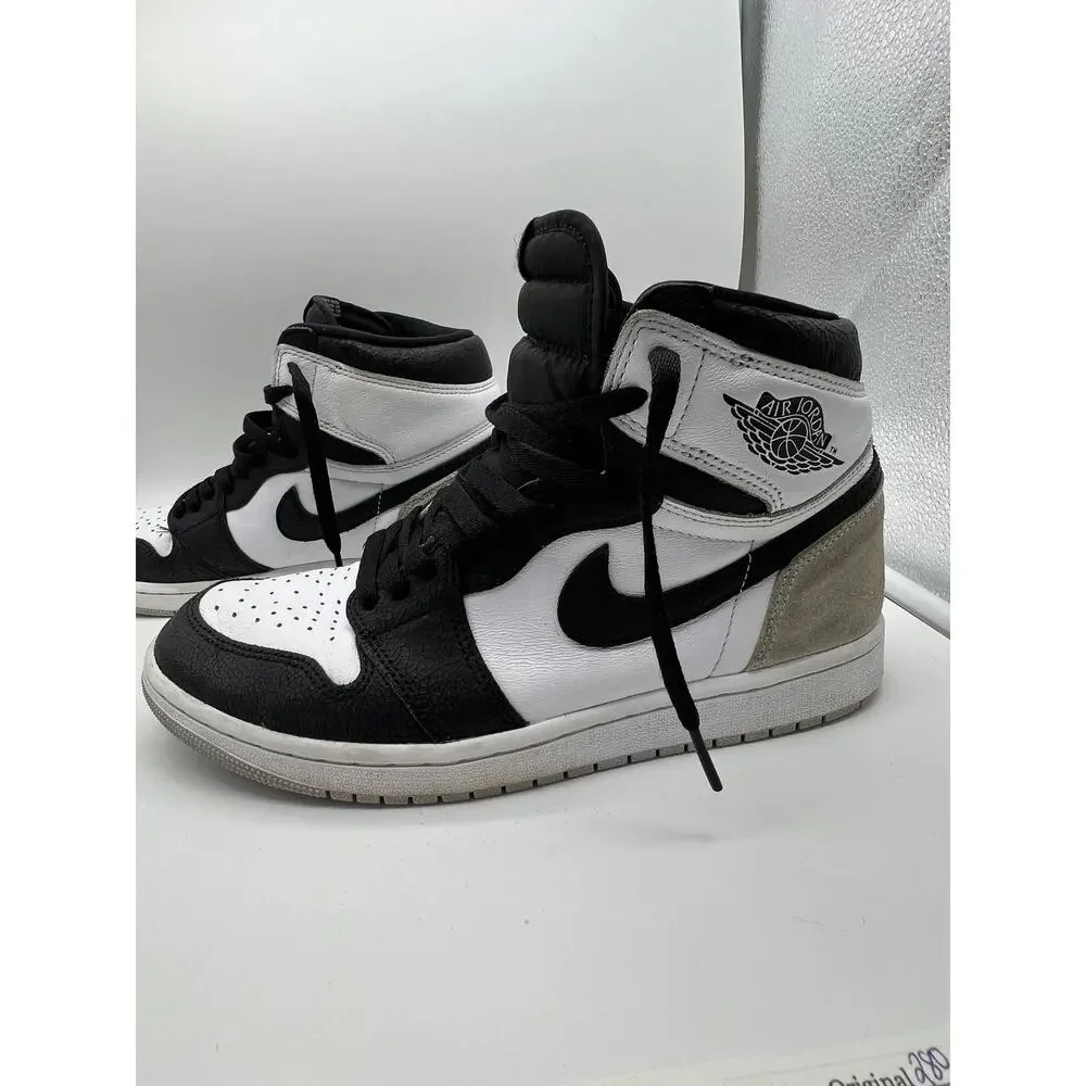 Nike‎ Air Jordan Black White 1 Retro High OG Men's Basketball Sneakers Size 10